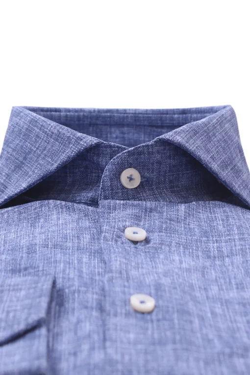 camicia active effetto denim in jersey tecnico