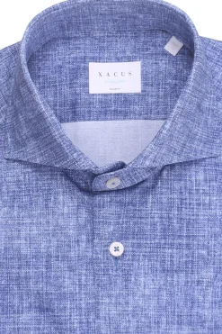 camicia active effetto denim in jersey tecnico