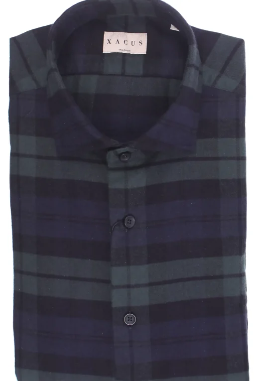 camicia black watch in panno tinto filo