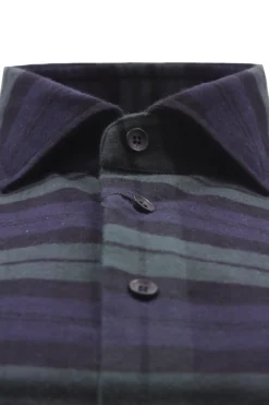 camicia black watch in panno tinto filo