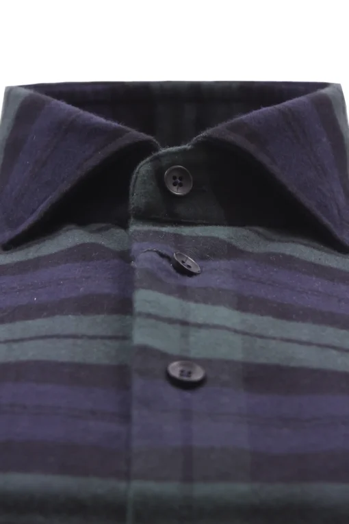 camicia black watch in panno tinto filo