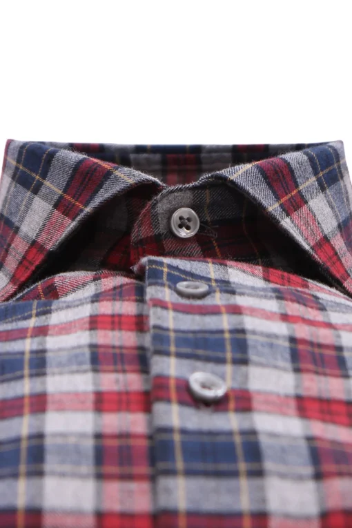 Camicia check ini flanella di cotone