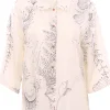 Camicia dancing flow in seta stampata
