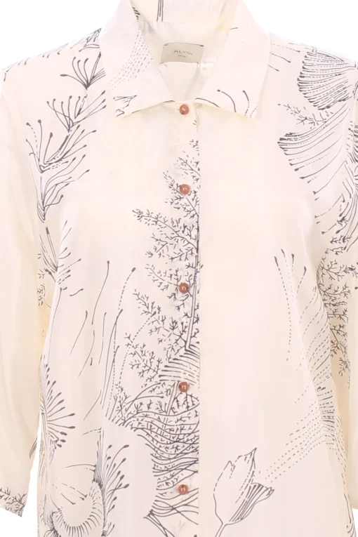 Camicia dancing flow in seta stampata