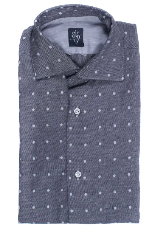 Camicia in cotone a pois