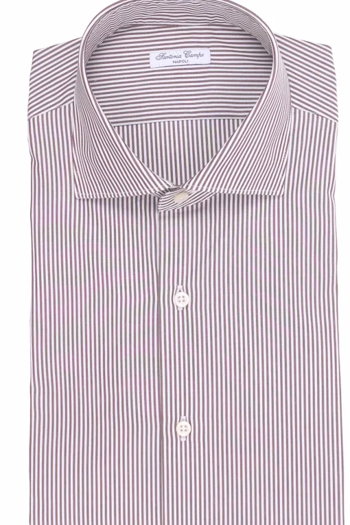 camicia in cotone a righe