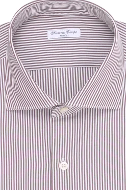 camicia in cotone a righe