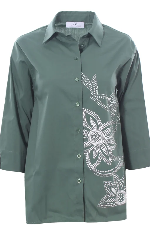 Camicia in cotone con stampa