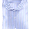camicia in cotone riga larga