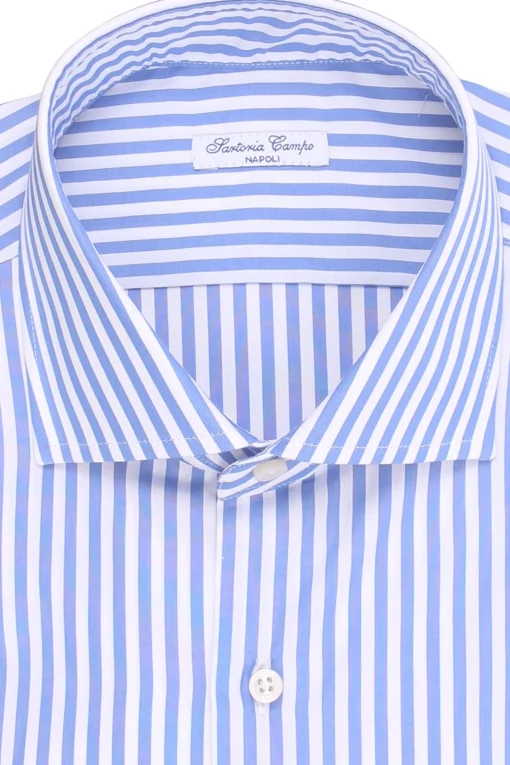camicia in cotone riga larga