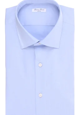 camicia in cotone tinta unita