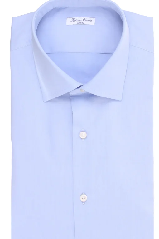 camicia in cotone tinta unita