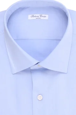 camicia in cotone tinta unita