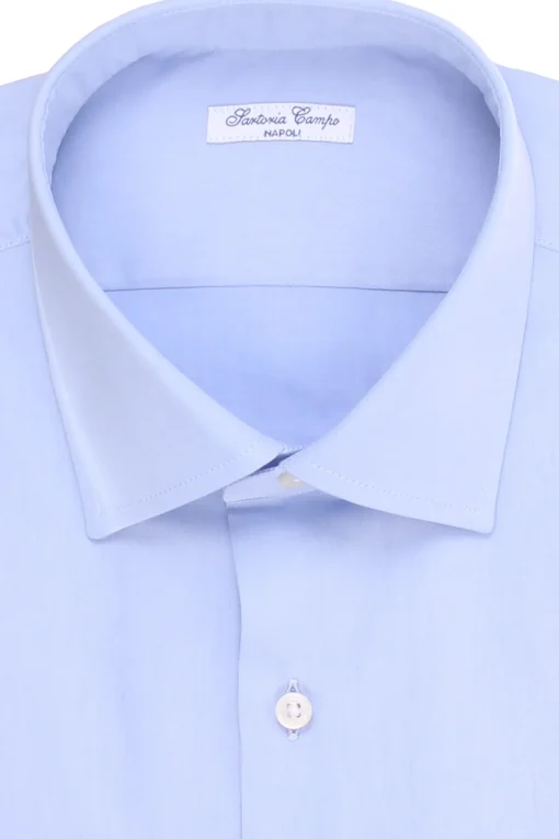 camicia in cotone tinta unita
