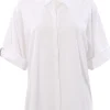 Camicia in jersey di cotone con monile