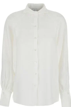 Camicia in lino manica raglan