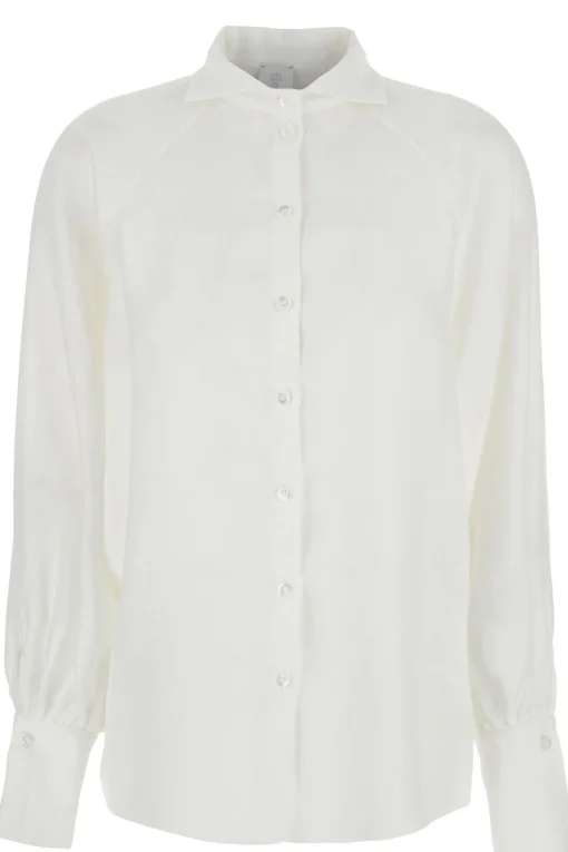 Camicia in lino manica raglan