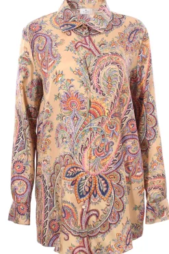 Camicia in seta con motovi paisley