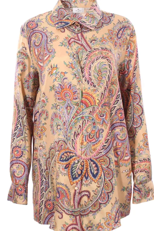 Camicia in seta con motovi paisley