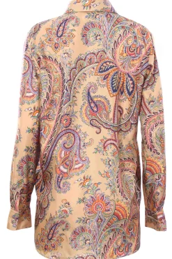 Camicia in seta con motovi paisley