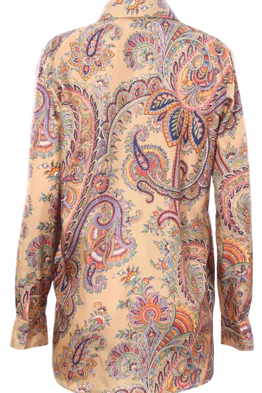 Camicia in seta con motovi paisley