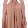 Camicia in seta con sciarpa