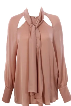Camicia in seta con sciarpa