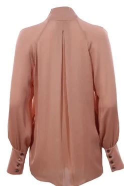 Camicia in seta con sciarpa