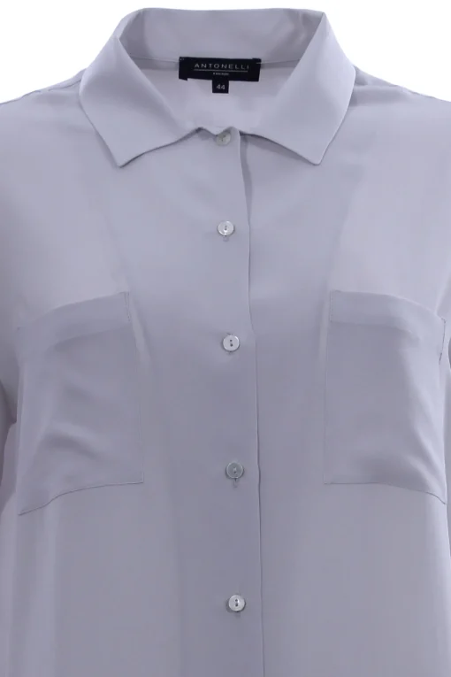 Camicia in seta con taschini