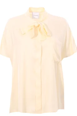 Camicia in viscosa con fiocco