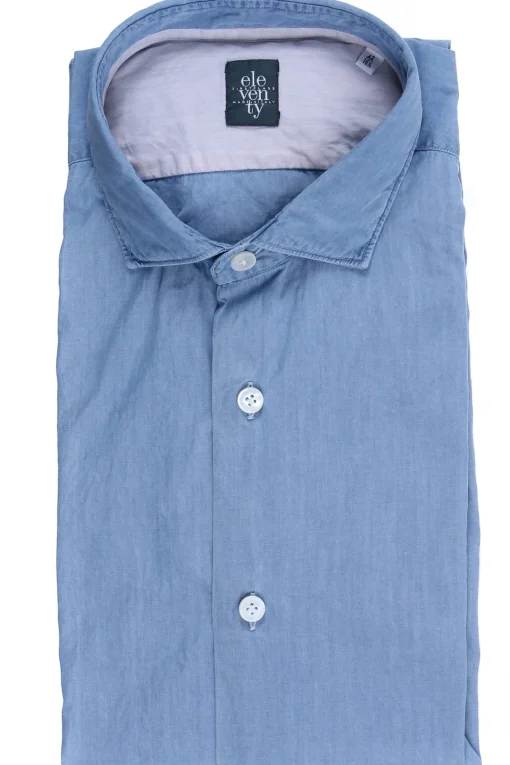 Camicia lavata in cotone leggero