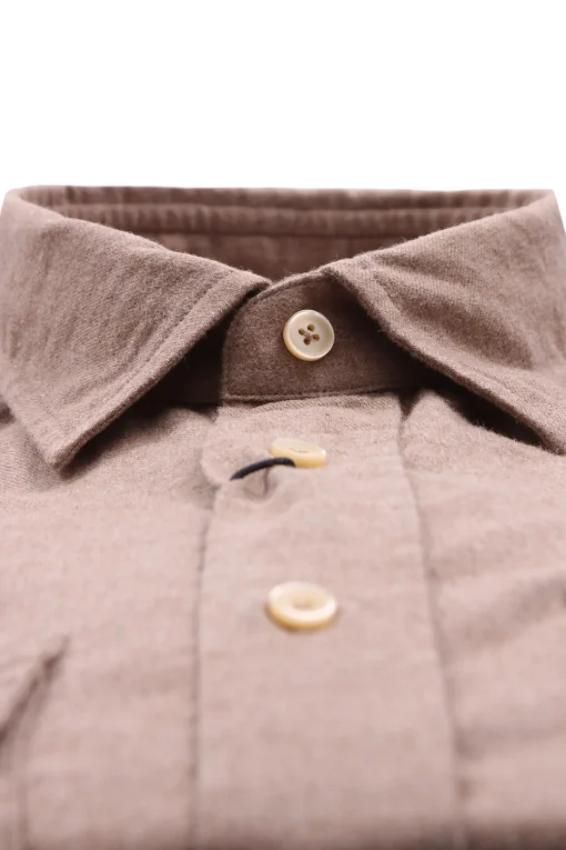 Camicia over in flanella di cotone tinto filo