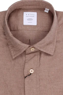 Camicia over in flanella di cotone tinto filo