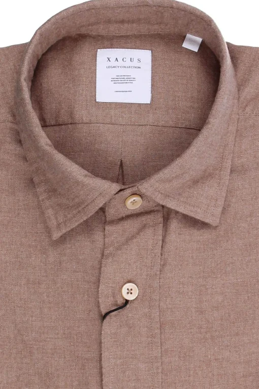 Camicia over in flanella di cotone tinto filo