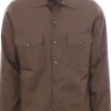 camicia over in gabardina di cotone