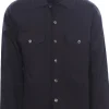 camicia over in gabardina di cotone