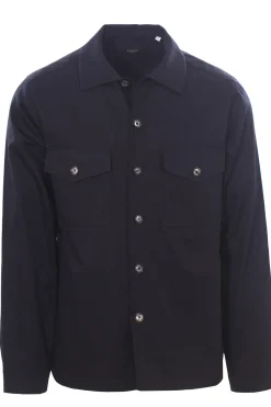 camicia over in gabardina di cotone
