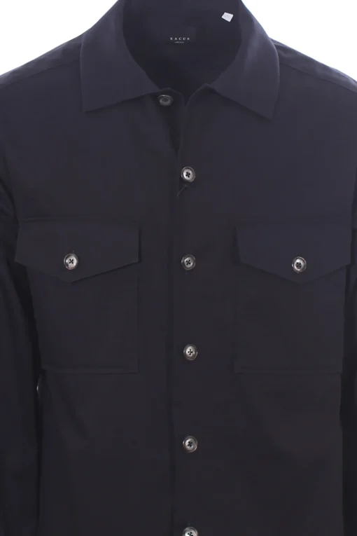 camicia over in gabardina di cotone