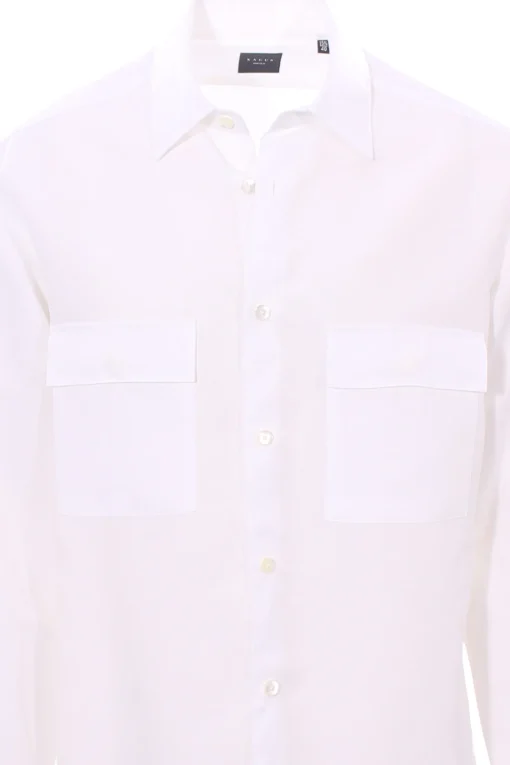 camicia over in tencel e shantung di lino