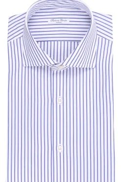 camicia riga larga in cotone fiammato