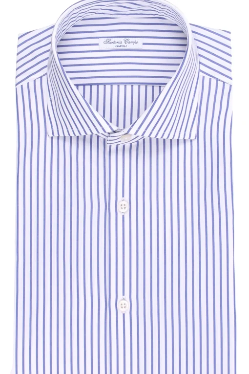 camicia riga larga in cotone fiammato