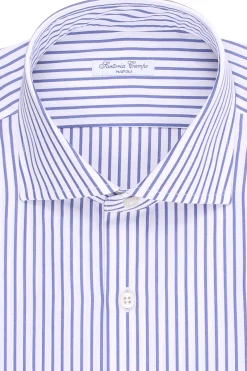 camicia riga larga in cotone fiammato