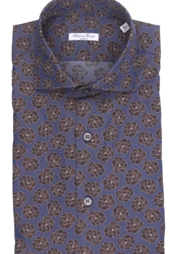 camicia stampa su denim light