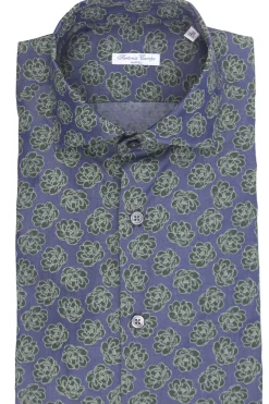 camicia stampa su denim light