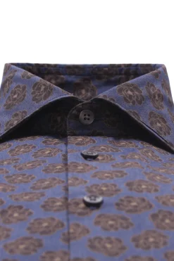 camicia stampa su denim light