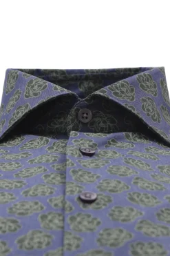 camicia stampa su denim light