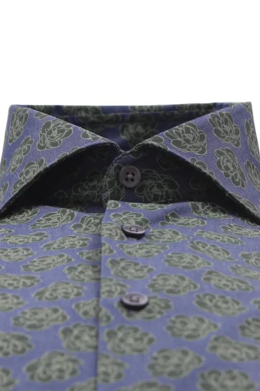 camicia stampa su denim light