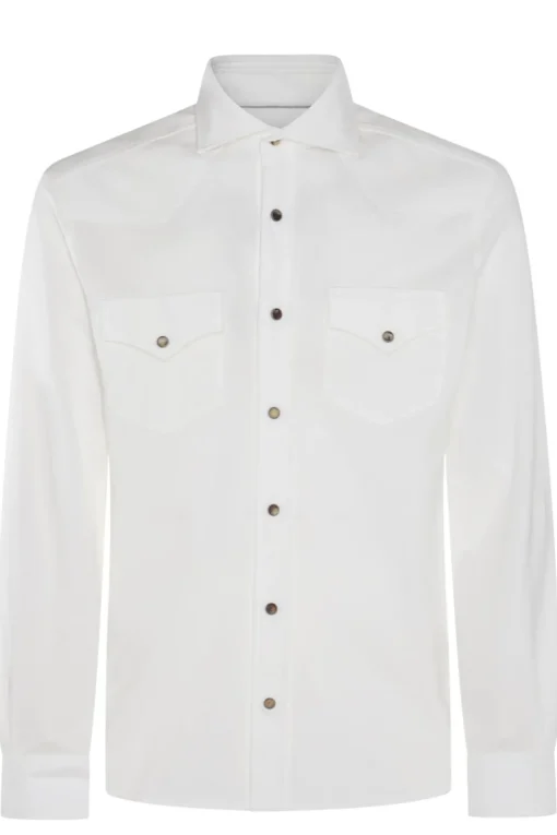 camicia texana in piquet di cotone