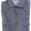 Camicia texana in velluto millerighe