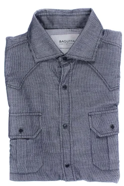 Camicia texana in velluto millerighe